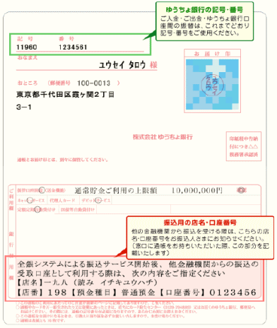 銀行 番号 見方 口座 ゆうちょ