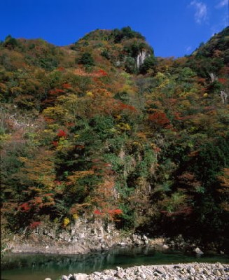 香落渓の様子