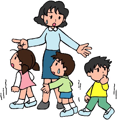 先生の指示に従う様子
