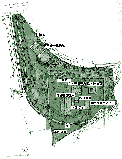 夏見廃寺跡　案内図の画像