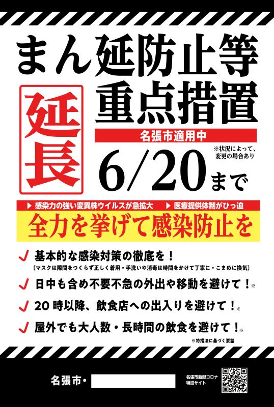 防止 等 措置 内容 重点 まん延 「まん延防止等重点措置」などの感染防止ポスター・チラシをダウンロードしてご活用ください｜名張市